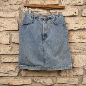 GAP Light Blue Denim Pencil Skirt Vintage Made in the USA